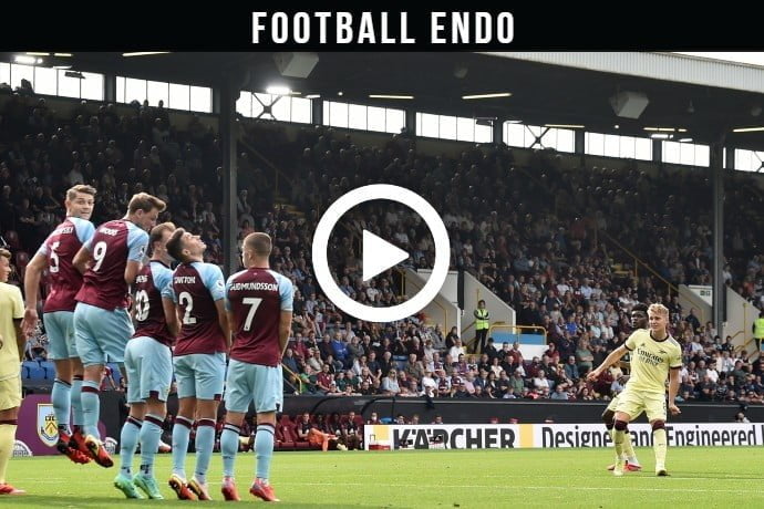 Video: Martin Odegaard Amazing Freekick Goal Against Burnley