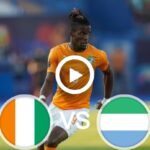 Ivory Coast vs Sierra Leone Live Football AFCON | 16 Jan 2022