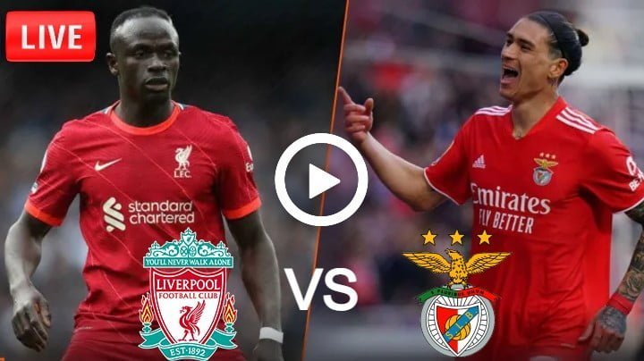 Liverpool vs Benfica Live Football Champions League | 13 April 2022