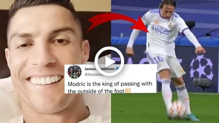 Video: Footballers React To Luka Modric Insane Outside The Boot Assist For Real Madrid Vs Chelsea!