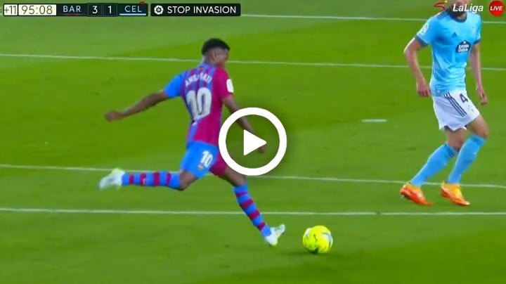 Video: Ansu Fati Destroying Celta Vigo