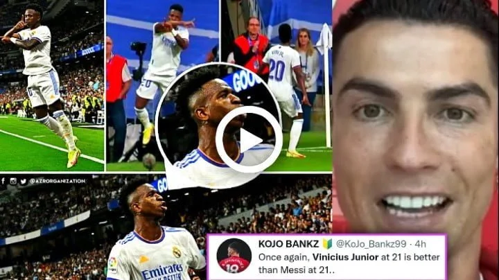 Video: Football Reactions to VINICIUS JUNIOR Hattrick Goal vs Levante | Real Madrid vs Levante