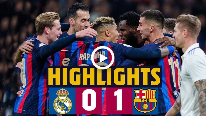 Video: REAL MADRID vs BARCELONA 0-1 | ALL GOALS & HIGHLIGHTS COPA DEL REY SEMIFINALS (EL CLÁSICO)