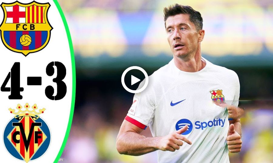 Barcelona vs Villarreal 4-3 | All Goals and Highlights 2023 | La Liga