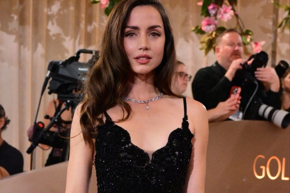 Ana de Armas Makes a Daring Statement in Sheer Lace at Golden Globes After-Party