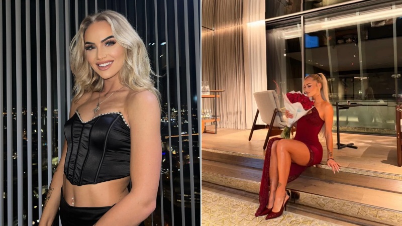 Alisha Lehmann Turns Heads in Elegant Red Dress for Loved-Up Valentine’s Post