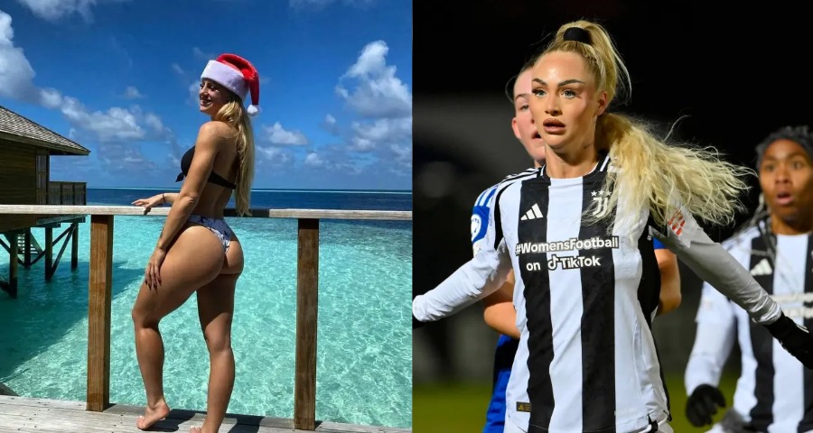 Alisha Lehmann Celebrates Festive Christmas In Maldives With Santa Hat Snap