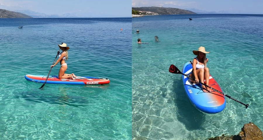 Ana Marković Soaks Up Croatian Sunshine With Stunning Beachside Paddleboarding Escape